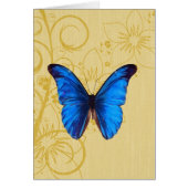 Beautiful Blue Butterfly Vintage art (Front)