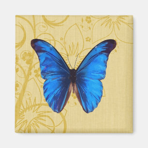 Beautiful Blue Butterfly vintage art Magnet