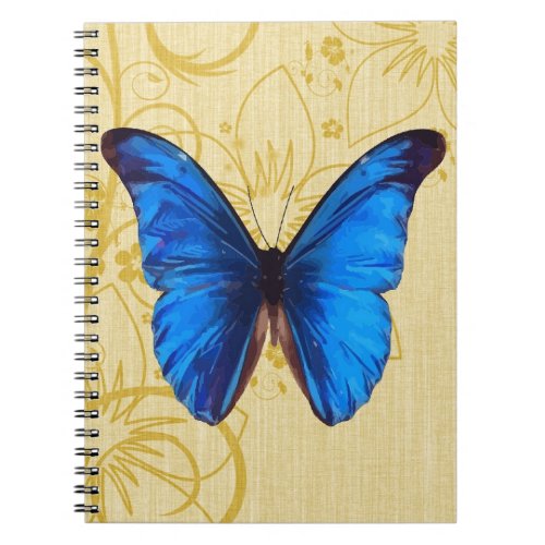 Beautiful Blue Butterfly Vintage art Notebook