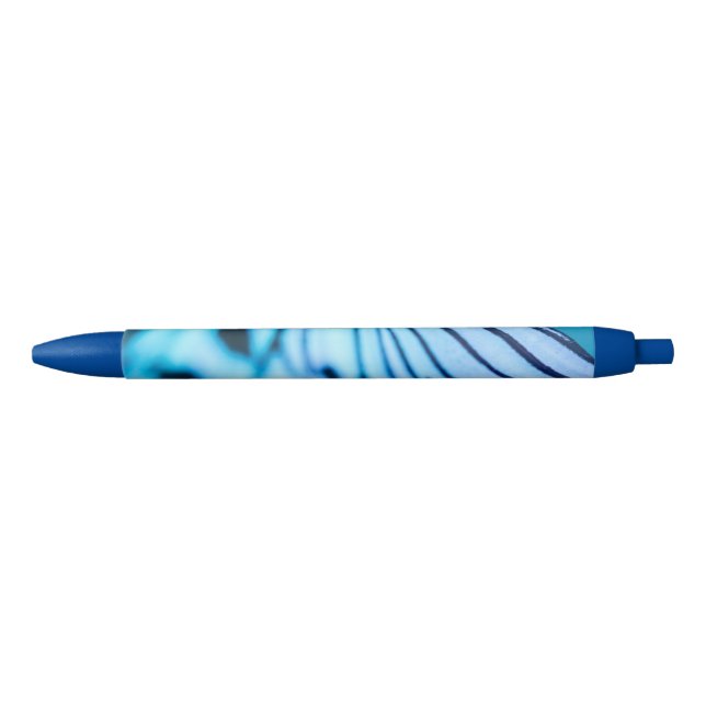 Beautiful Blue Butterfly Wing Photo Detail Pen (Front)