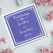 Beautiful Blue - Chic Script Wedding Cake Table