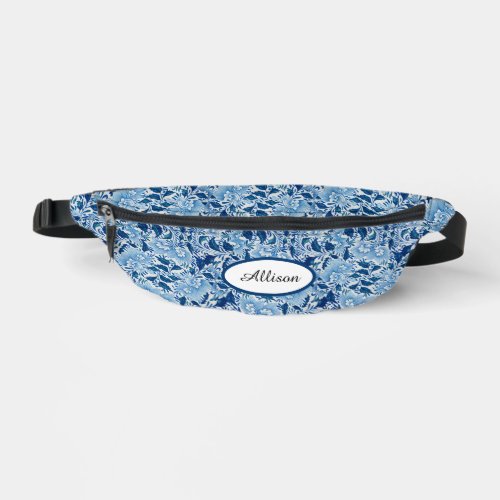 Beautiful Blue Damask Fanny Pack