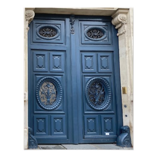 Beautiful Blue Doors in Paris France Photo Print