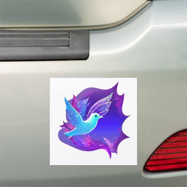 Beautiful Blue Dove Graphic  Car Magnet (In Situ)