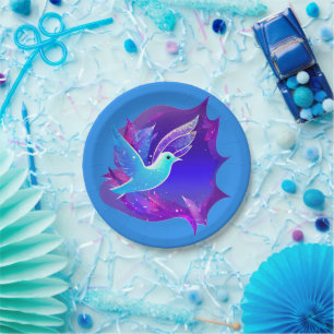 Beautiful Blue Dove Graphic  Paper Plates