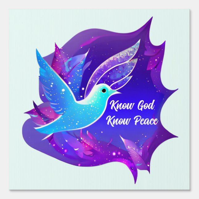 Beautiful Blue Dove Graphic Sign (Front)