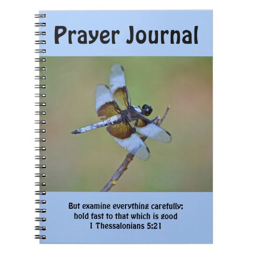 Beautiful Blue Dragonfly Prayer Journal Notebook