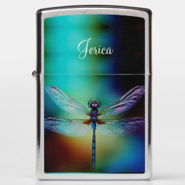 Beautiful Blue Dragonfly Zippo Lighter