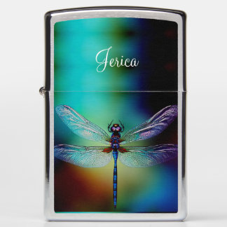 Beautiful Blue Dragonfly Zippo Lighter