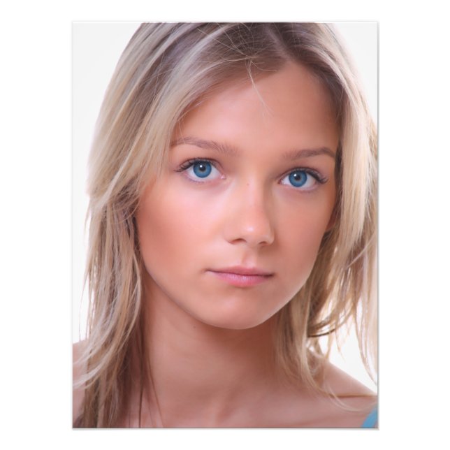 Beautiful Blue Eye Blond Haired Girl  Photo Print (Front)