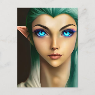 Beautiful Blue Eyed Fairy Postcard