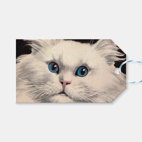 beautiful blue_eyed white cat gift tags