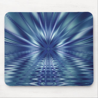 Beautiful Blue Fine Fractal Art Mouse Pad
