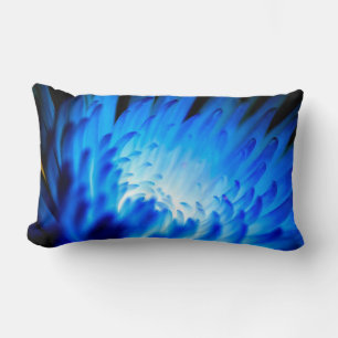 Beautiful Blue Floral Design Throw Pillow