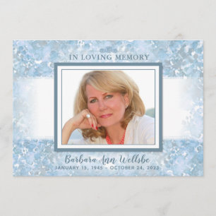 Beautiful Blue Floral Sympathy Thank You Card