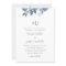 Beautiful Blue Floral with Monogram Photo Wedding