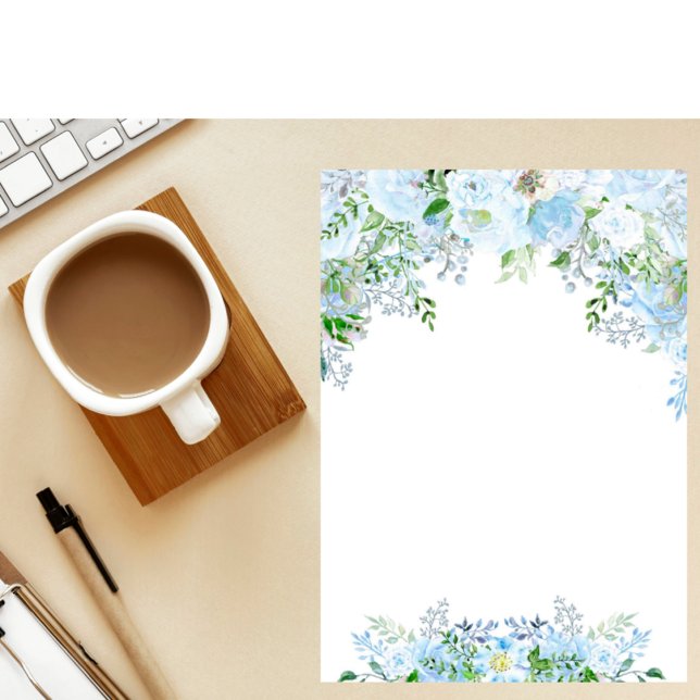 Beautiful blue flower  letterhead (Creator Uploaded)
