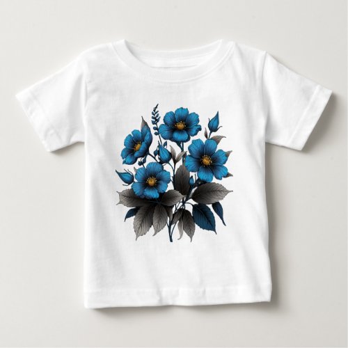 beautiful blue flowers baby T_Shirt