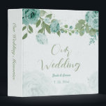 beautiful blue flowers greenery botanical wedding 3 ring binder<br><div class="desc">romantic blue flowers green leaves botanical wedding photo album binder
You can use it to save your beautiful memories about any occasion (birthday,  bridal shower,  baby shower, ... )</div>