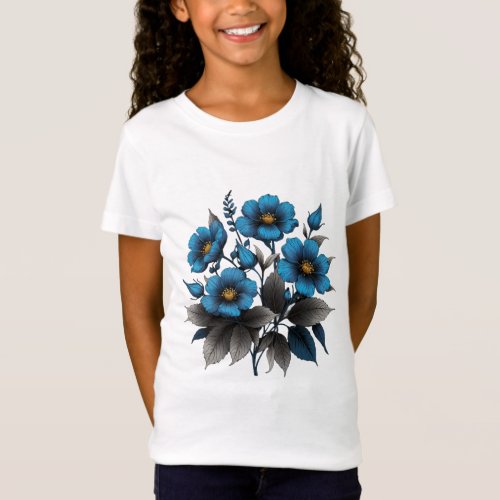 beautiful blue flowers T_Shirt