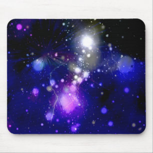 Beautiful blue galaxy mouse pad