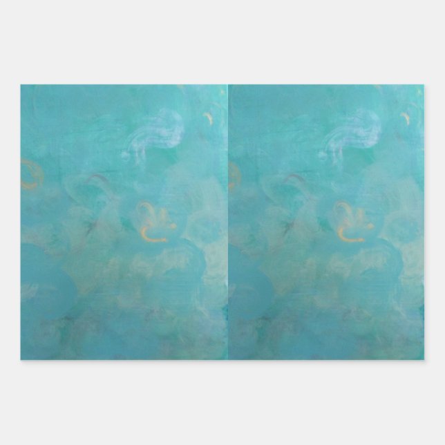 Beautiful blue gift wrap (Front 2)