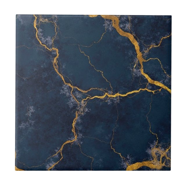 Beautiful blue gold home tiles (Front)