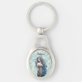 Beautiful Blue-Haired Mermaid 