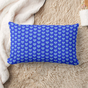 Beautiful blue hearts pillow