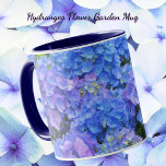 Beautiful Blue Hydrangea Flowers Garden Mug