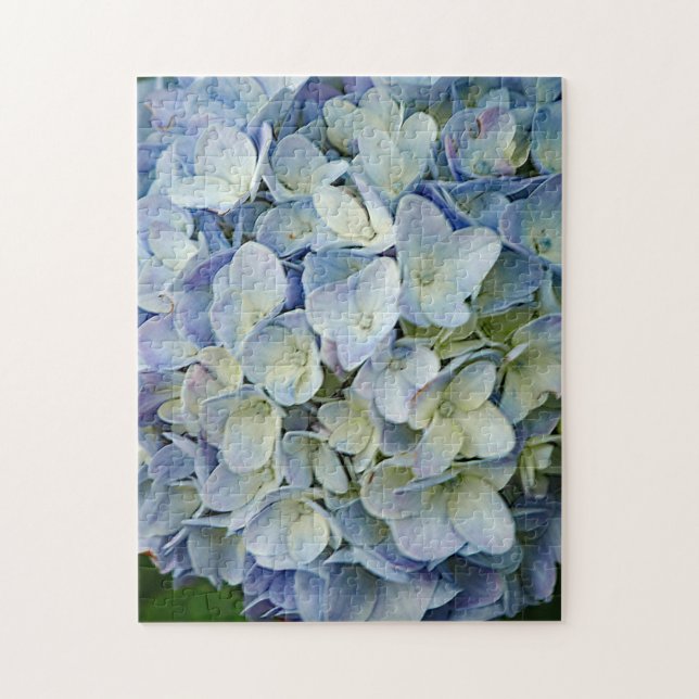 Beautiful Blue Hydrangea Flowers Photo Jigsaw Puzzle (Vertical)