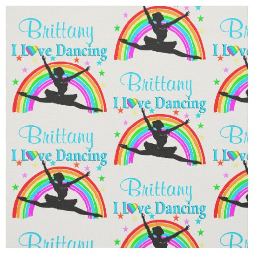 BEAUTIFUL BLUE I LOVE DANCING FABRIC