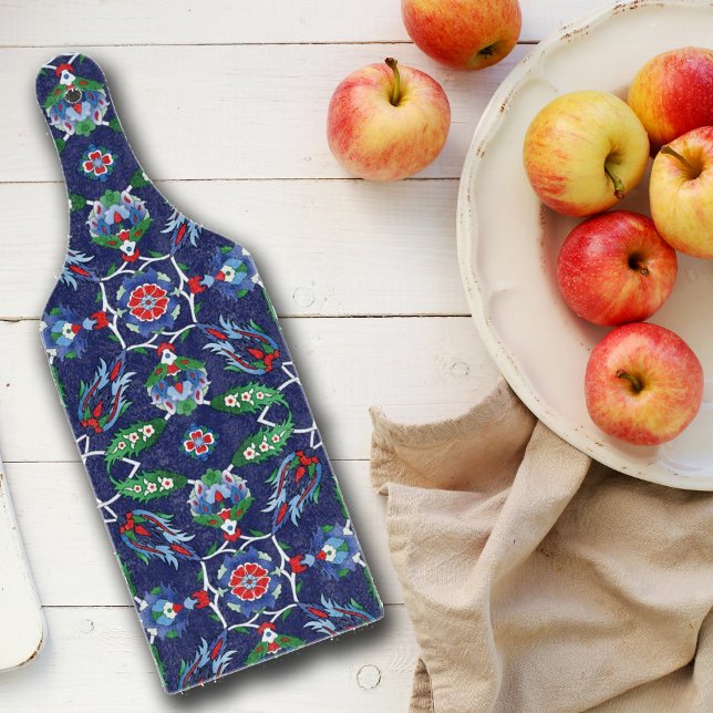 💙 Beautiful Blue Iznik Turkish tiles Cutting Board (Creator Uploaded)