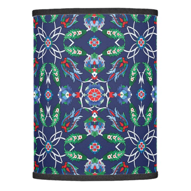 💙 Beautiful Blue Iznik Turkish tiles  Lamp Shade (Front)