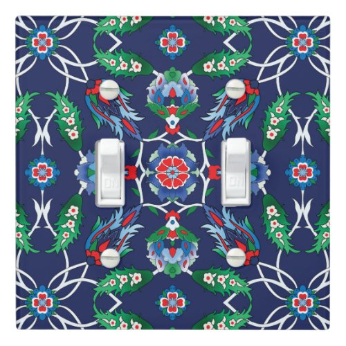  Beautiful Blue Iznik Turkish tiles Light Switch Cover