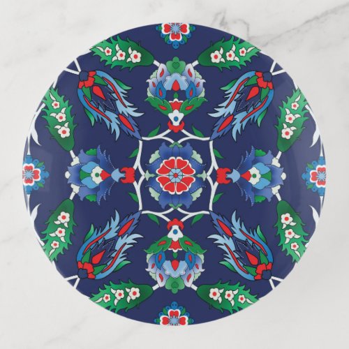  Beautiful Blue Iznik Turkish tiles  Trinket Tray