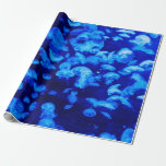 Beautiful Blue Jellyfish Wrapping Paper