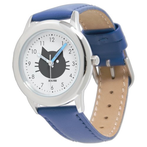 Beautiful Blue Kitty Cat Kid Watch