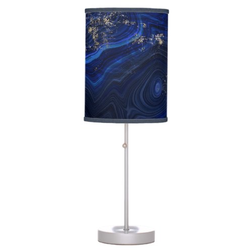 Beautiful blue lapis lazuli geode inspired  table lamp