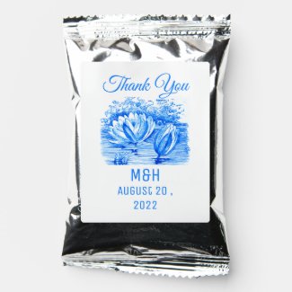 Beautiful blue lotus flowers - Thank you  Coffee Drink Mix