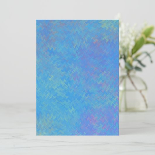 Beautiful Blue Marbled Paper Look (Standing Front)