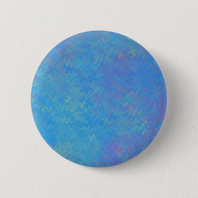 Beautiful Blue Marbled Paper Look Button (Front)
