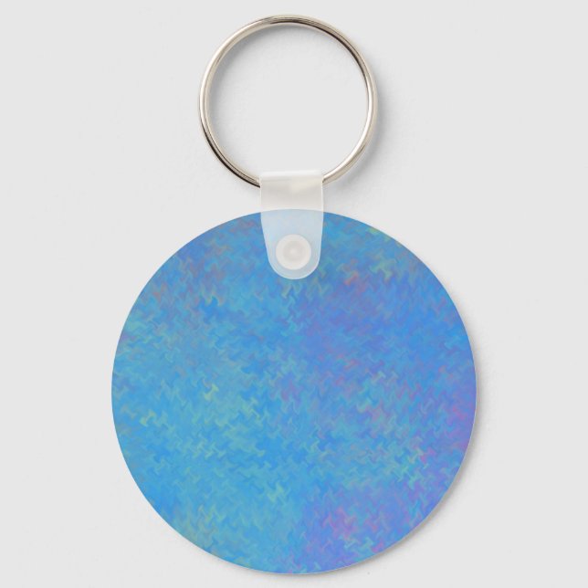 Beautiful Blue Marbled Paper Look Keychain (Front)