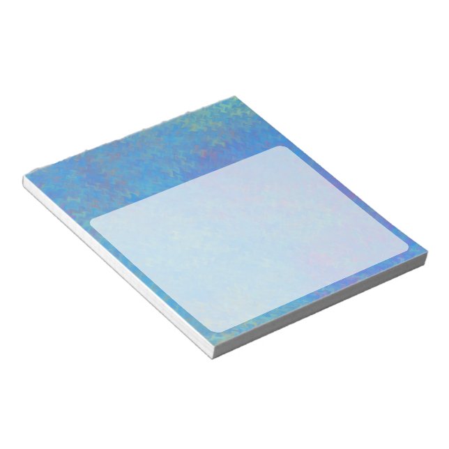 Beautiful Blue Marbled Paper Look Notepad (Angled)