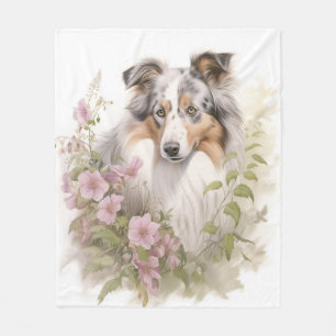 Beautiful Blue Merle Sheltie – Gentle Fleece Blanket