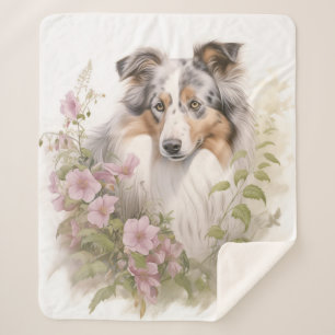 Beautiful Blue Merle Sheltie – Gentle Sherpa Blanket