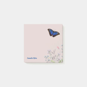 Beautiful Blue Morpho Butterfly Customizable Post-it Notes