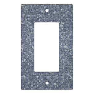 Beautiful Blue Mosaic Tile Pattern Abstract Light Switch Cover