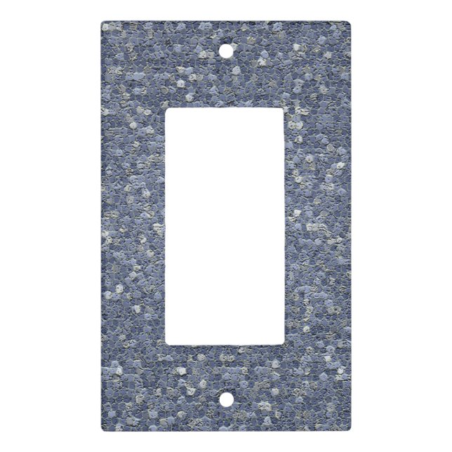 Beautiful Blue Mosaic Tile Pattern Abstract Light Switch Cover (Front)