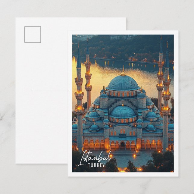 Beautiful Blue Mosque Istanbul Turkey  Postcard (Front/Back)